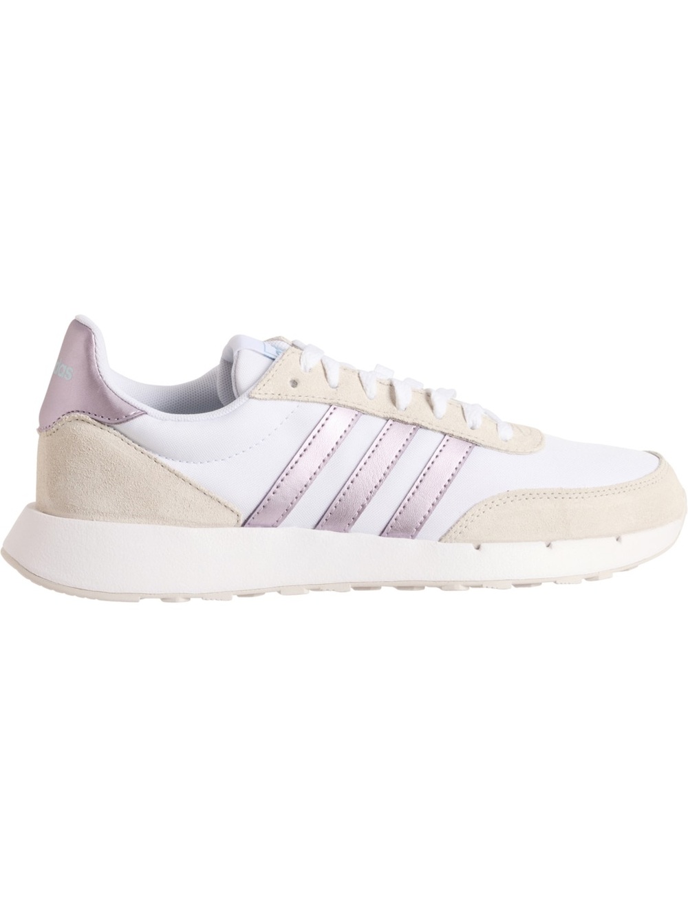 NEW Adidas Run 60s 2.0 Sneaker Women’s US Size 8 White Purple Metallic Shoes
